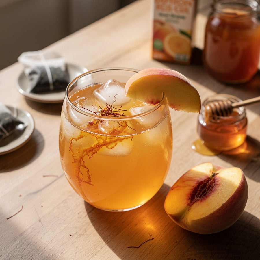 Saffron Peach Iced Tea