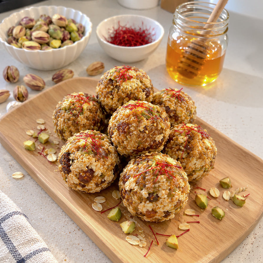 Pistachio Saffron Energy Bites
