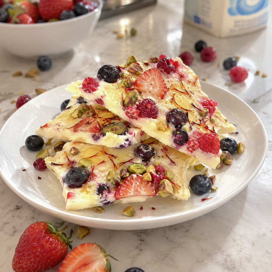 Saffron Yogurt Bark